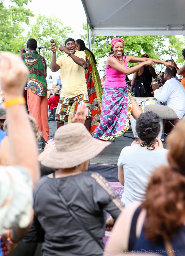 Betsayda Machado y La Parranda el Clavo performs at the Vancouver Folk Music Fesival.