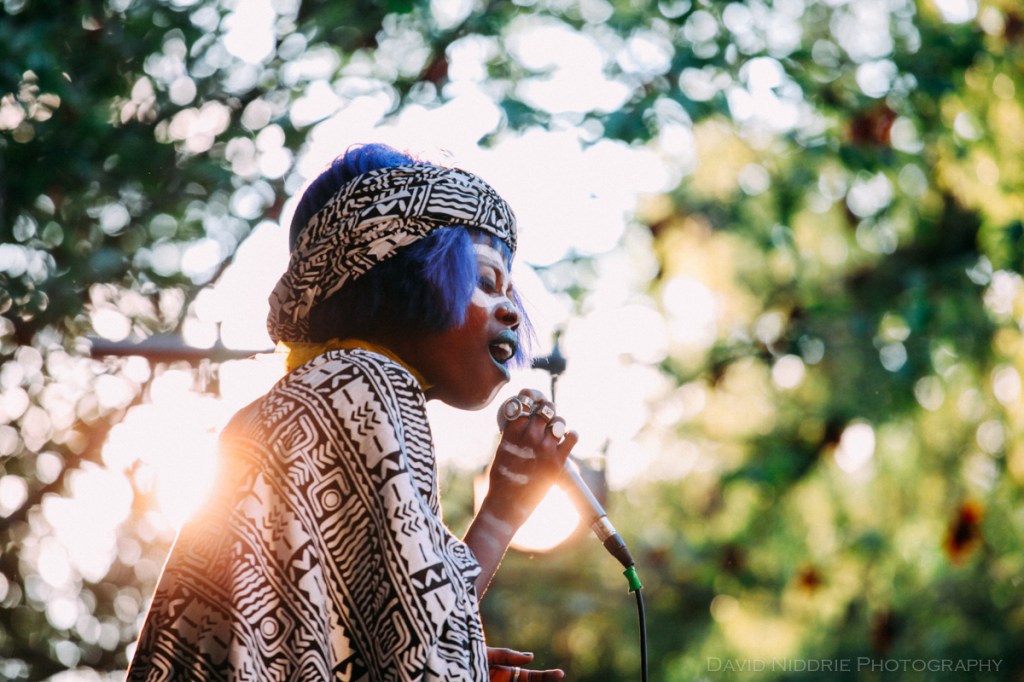 Ghana's Jojo Abot performs at the Vancouver Folk Music Fesival.