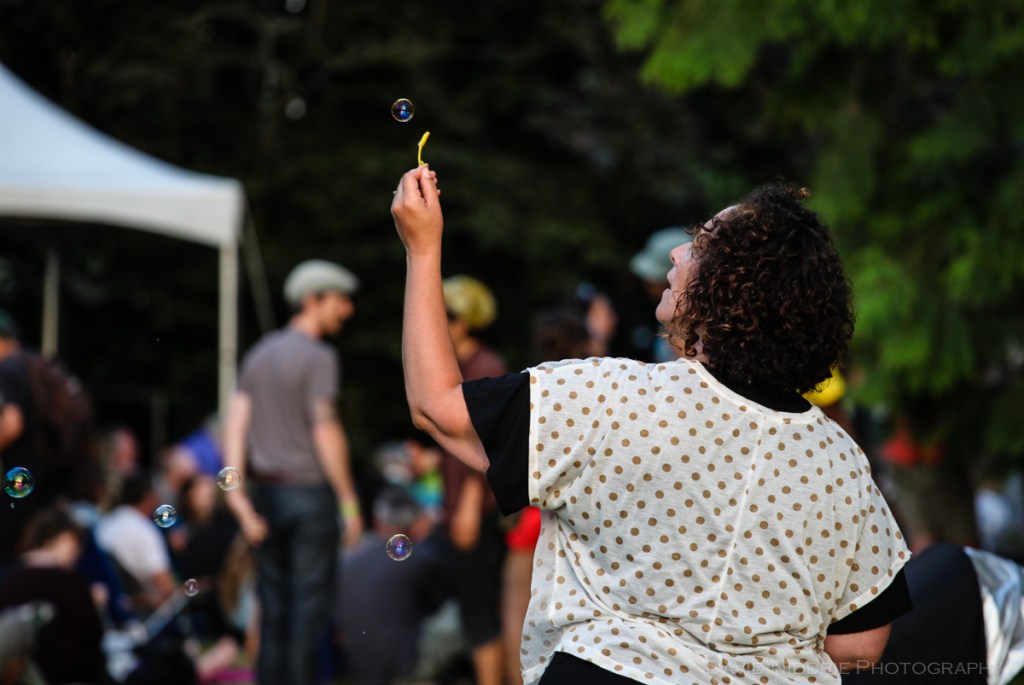 Bubbles at the Vancouver Folk Music Fesival.
