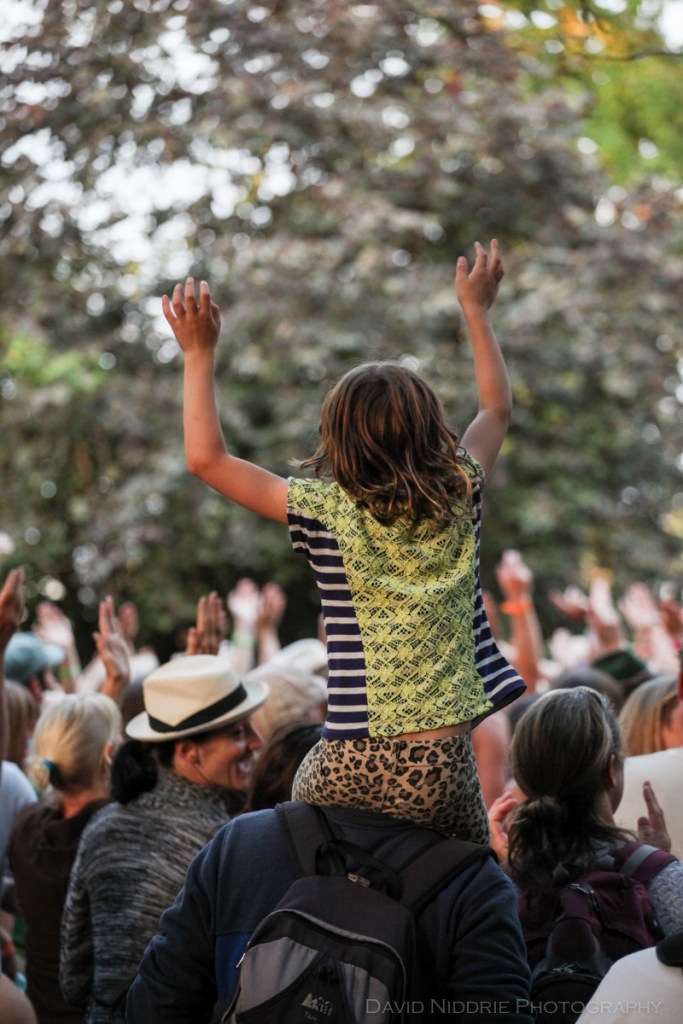 Audience participation at the Vancouver Folk Music Fesival.