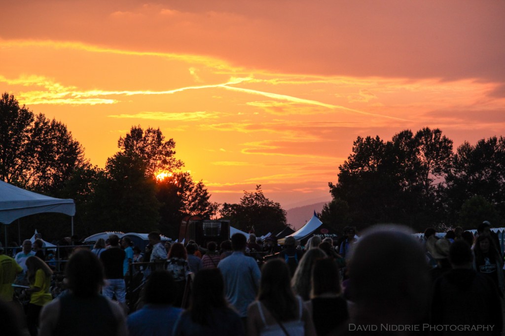 Saturday sundown at the Vancouver Folk Music Fesival.