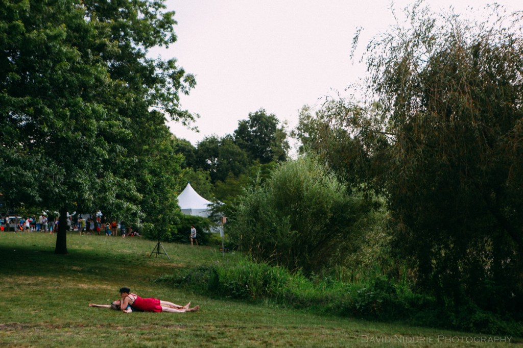 Hangin' at Vancouver Folk Music Festival.