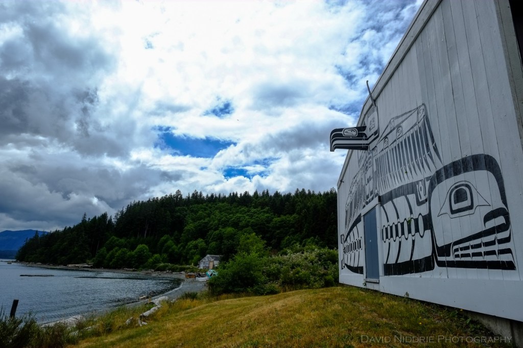 Exterior of the U'mista cultural centre in Alert Bay, BC.