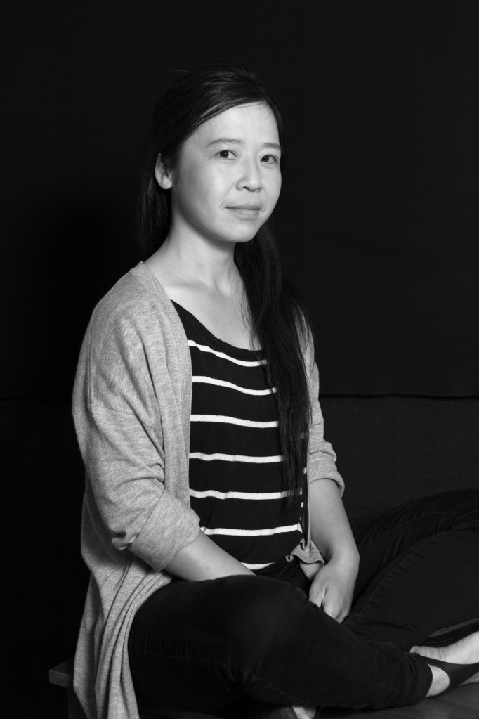 Black and white portrait photography.